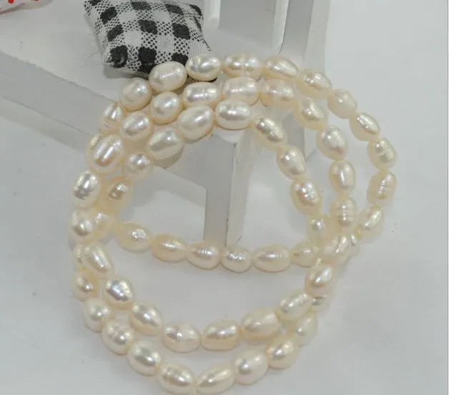 

HOT CHEAP SALE! Real Freshwater Pearl Bracelet Jewelry Charm/Beautiful/Elegant/Gorgeous/Fancy ELASTIC Jewellery White Color