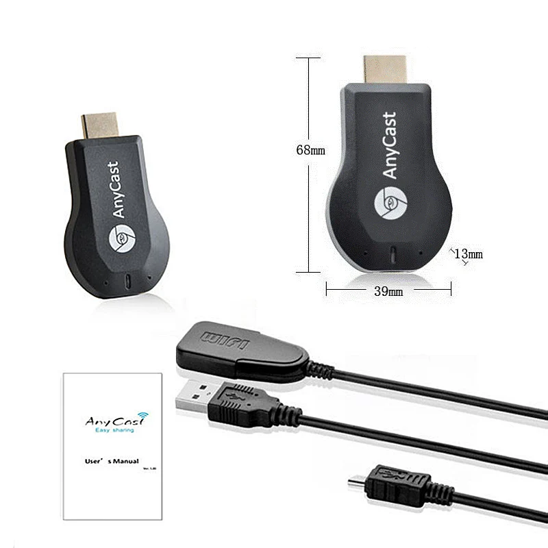 HD 1080P AnyCast M2 Plus Airplay Wifi Дисплей ТВ ключ приемник DLNA легкий обмен Мини палка для Android