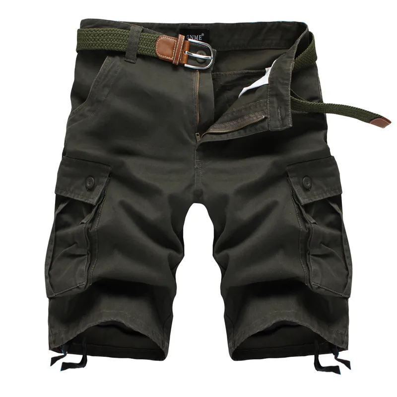 Мужские повседневные мужские шорты Карго Camo Cargo Шорты, военный камуфляж короткие мужские бриджи, бермуды Бермуды masculina - Цвет: Army Green