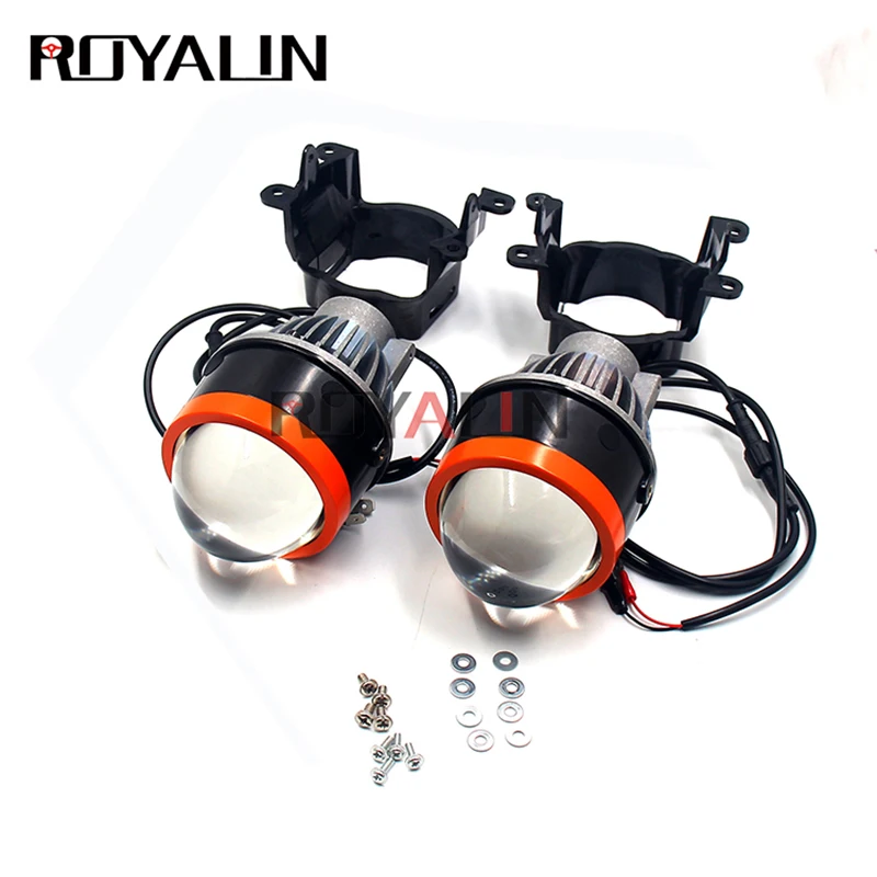 ROYALIN Bi светодиодные противотуманные фары Автомобильный проектор Объектив