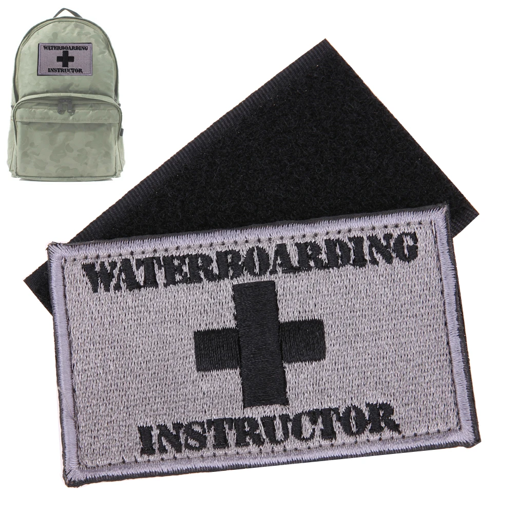 

Waterboarding Instructor Patch Tactical Funny Hook & Loop Embroidered Patch DIY Clothing Patch Applique Blossom DIY Accessories