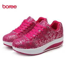 Summer Shoes Women Causal Sport Fashion Walking Flats Height Increasing Women Loafers Breathable Print Swing Wedges Shoe SDL0237