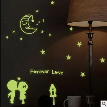 

Free shipping Wall Stickers Home Decor 1Set Classical Luminous Sticker Big Ben Lover Wall Poster Europe Modern Style Wall Stick