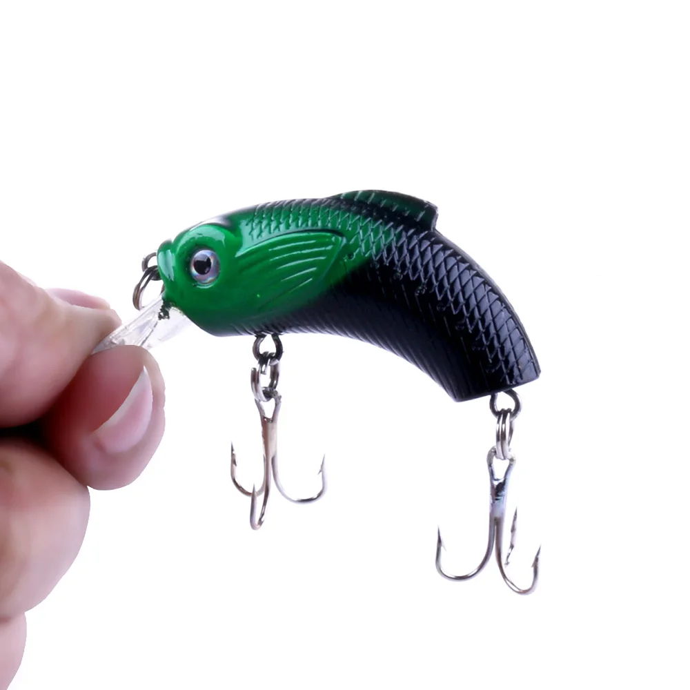 1pcs 55mm 9g Fishing Lure Floating Crankbait Deep Sea Bass Lure
