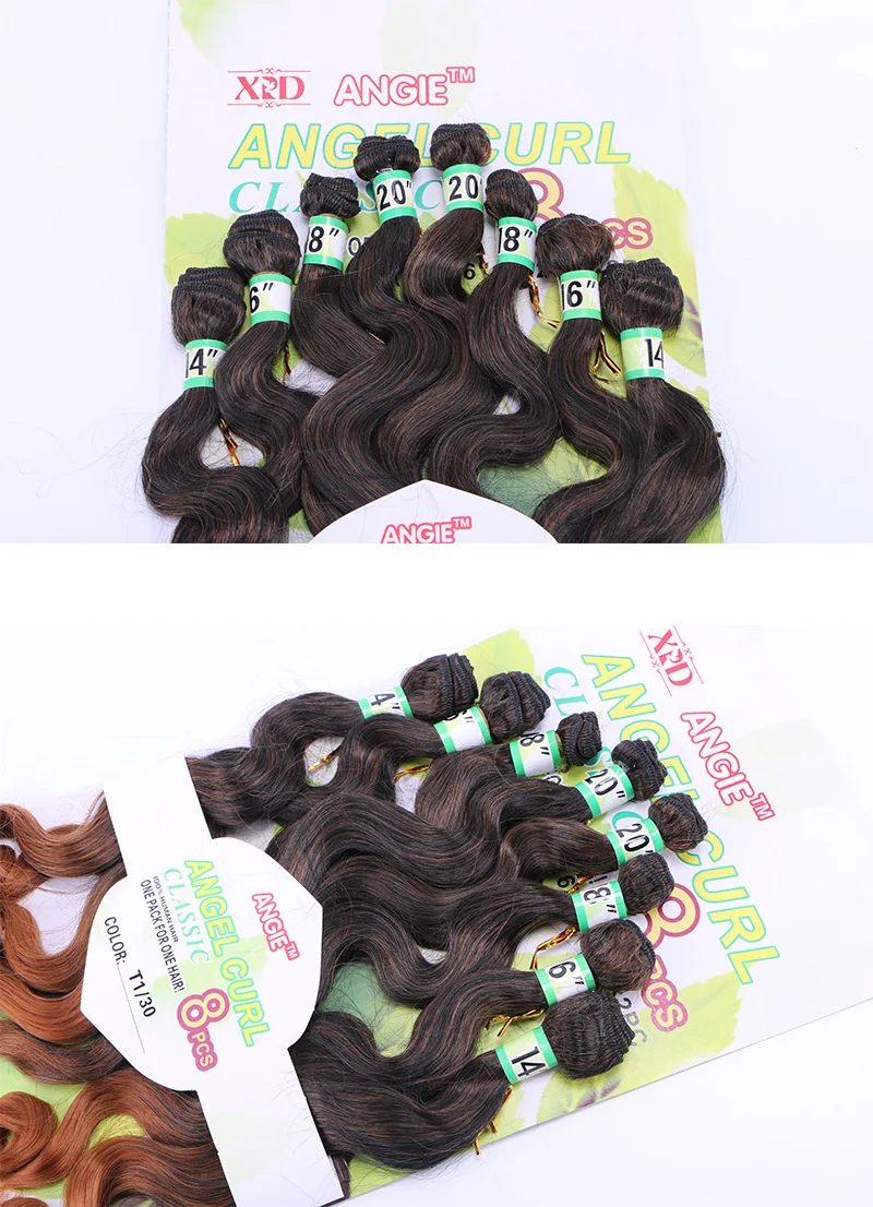 extensões de cabelo 8 unidades pacote (1 pacote completo uma cabeça)