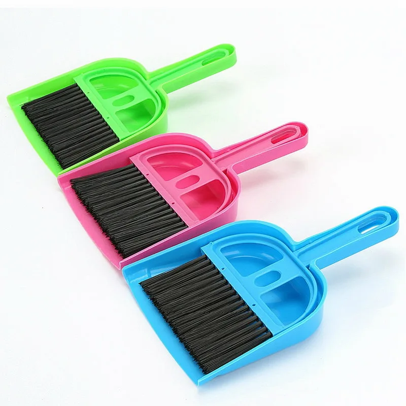 

1 pcs Creative thicken plastic desk cleaning set mini desktop keyboard cleaning brush brush with a small broom dustpan