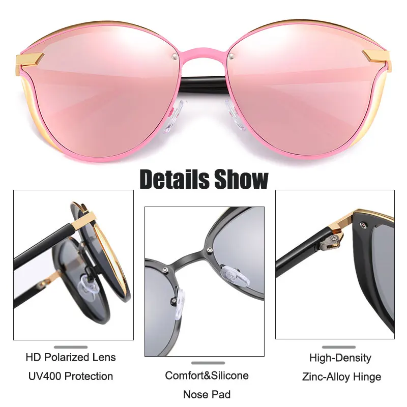 MYMARCH Cat Eye Sunglasses Women Polarized Fashion Ladies Sun Glasses Female Shades Luxury Oculos de sol Feminino UV400 2019