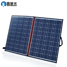 Xinpuguang Solar Panel 120W 2*60W 18V Foldable 100W Charger Mono Cell + 12V 24V 10A Volt Controller + Blanket Folding Bag