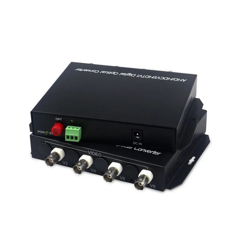1080P HD видео AHD CVI TVI оптоволоконный al преобразователь 4 канальный с RS485 1080p cvi ahd в