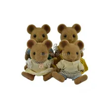 Limited Collection Sylvanian Families mouse Family 4pcs Parents Kids Set New without Box