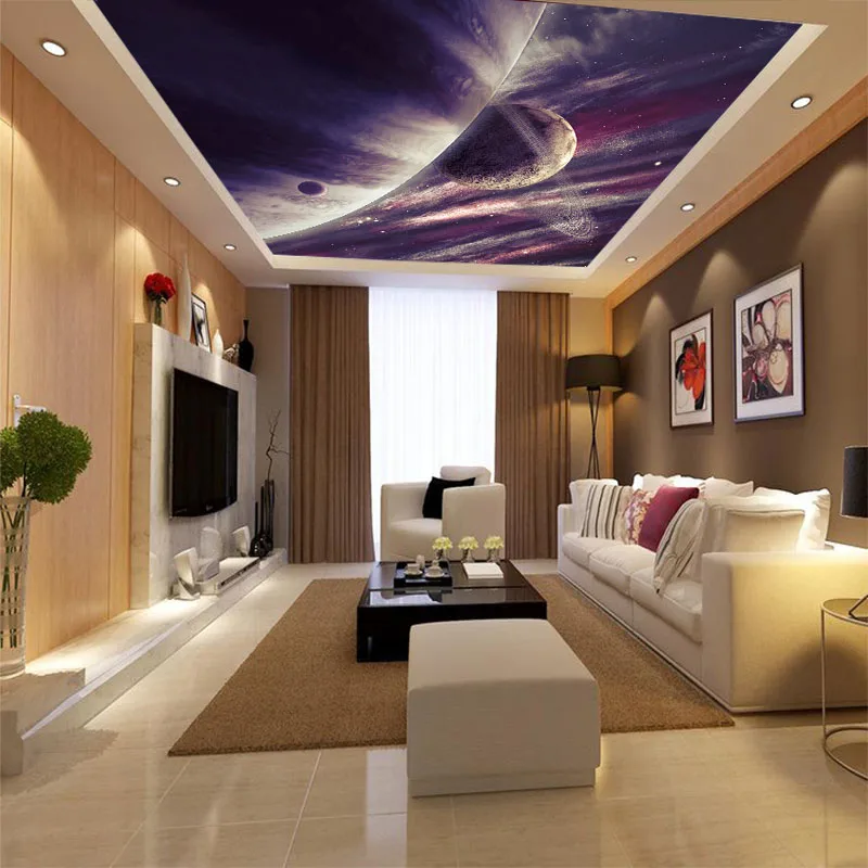 Custom muurschildering paars nebula behang kinderkamer woonkamer TV ... Custom muurschildering paars nebula behang kinderkamer woonkamer TV ...
