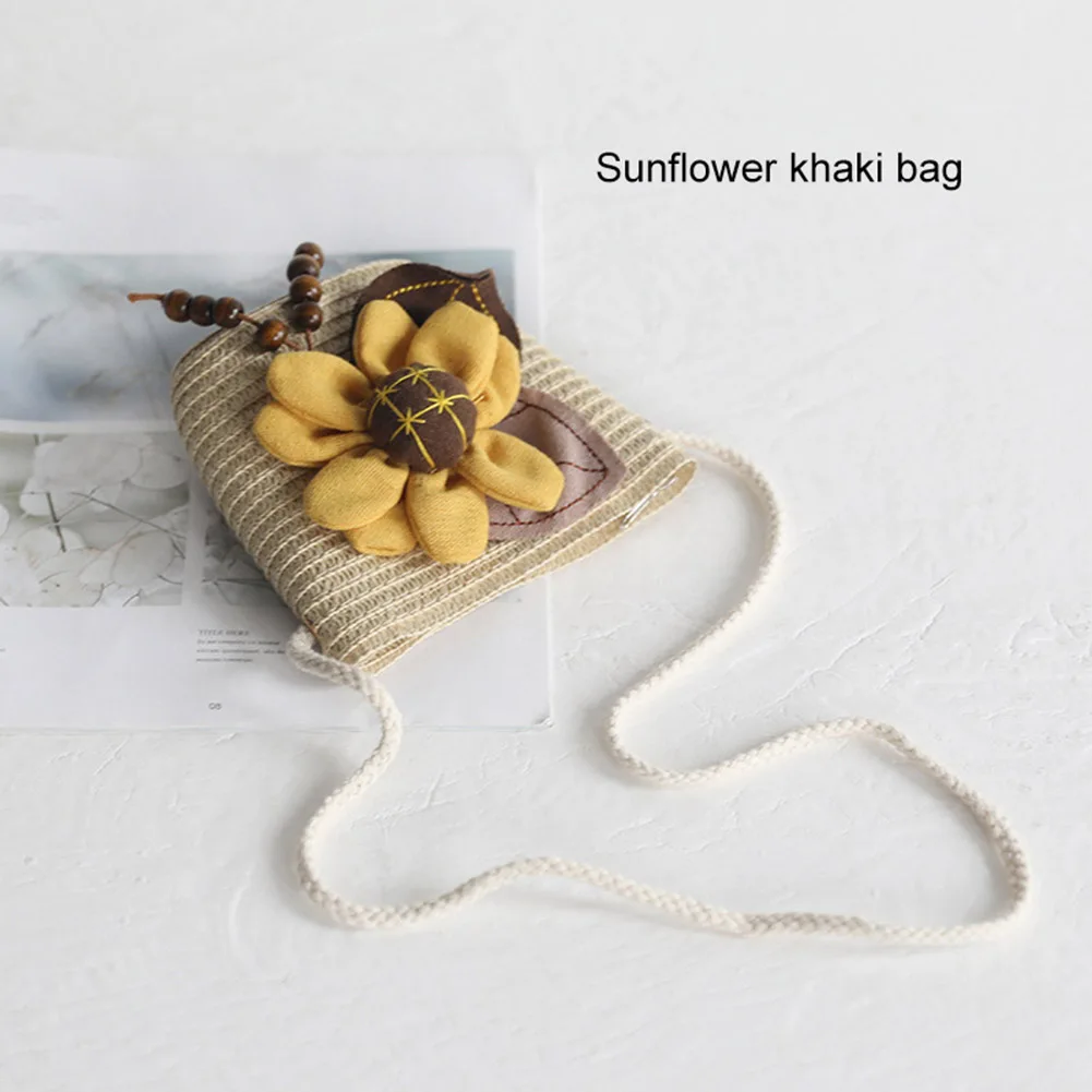 Шляпа, сумка, набор соломенных шляп с широкими полями, кепка, сумка на одно плечо для детей, весна-лето, Пляжная, Лучшая-WT - Цвет: Sunflower khaki bag