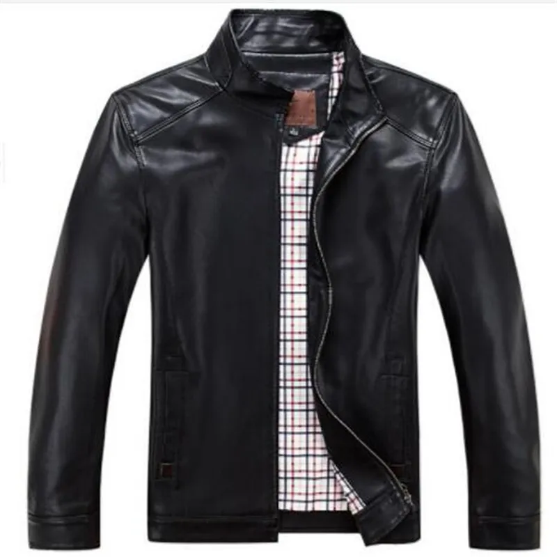 

2019 Spring Autumn Leather Jacket Men Stand Collar Sheepskin Coat Casual Design Male Leather Jacket Brand Genuine Leather Jacket