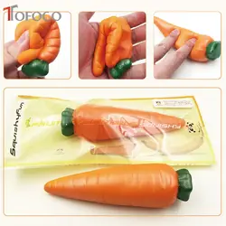 TOFOCO новые 14 см Kawaii морковь мягкими Jumbo замедлить рост игрушки антистресс украсить торт Squishies Еда Squeeze Ароматические гаджет