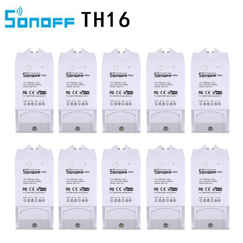 10 шт. TH16 Sonoff комплект для автоматизации дома работает Wifi переключатель контроля
