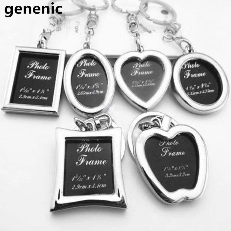 

1PC Metal Alloy Insert Photo Picture Frame Keyring Keychain Fob Love Crafty Gift