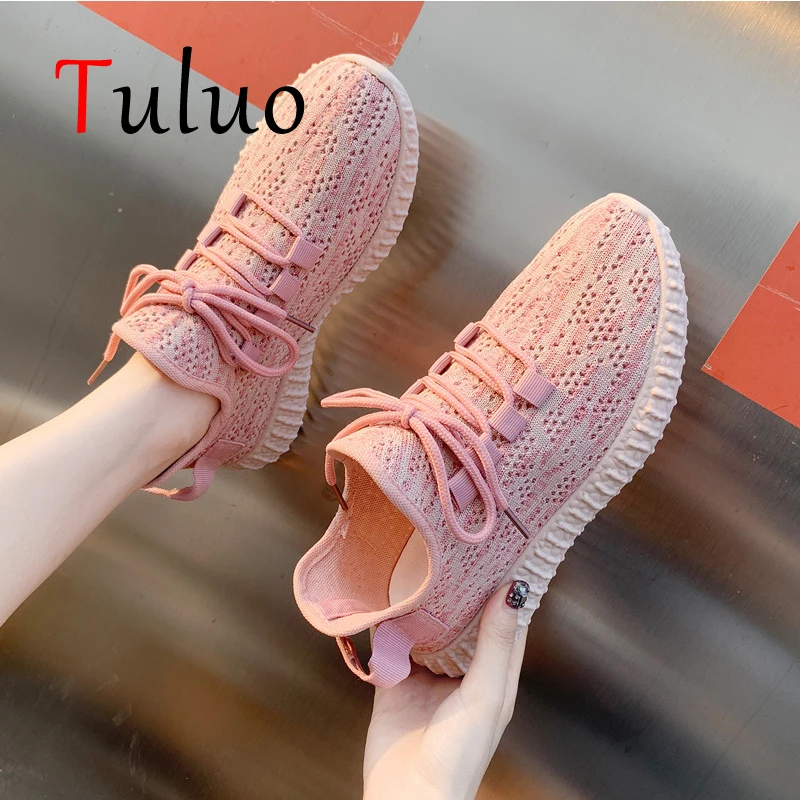 

TULUO TULUO Womens Sneakers White Running Shoes Outdoor Yeezys Mesh Breathable Basket Student Sport Jogging Femme Trainers 2019