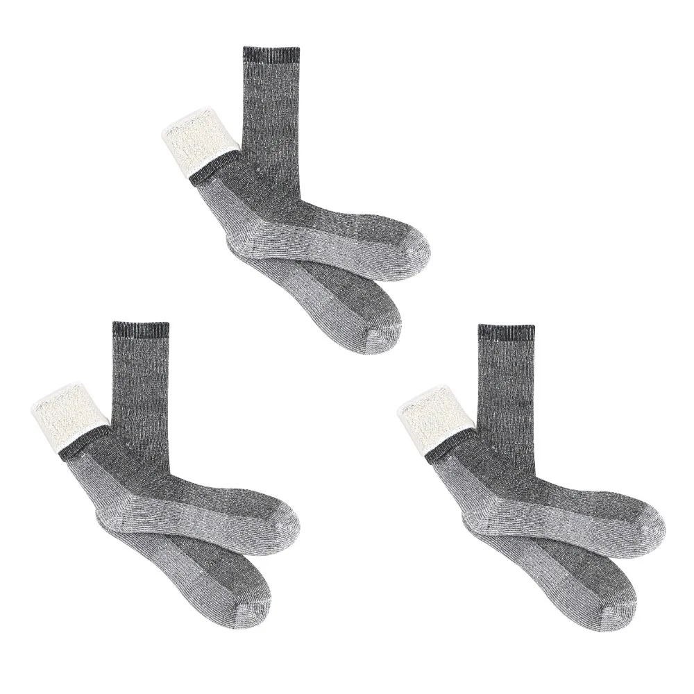 6 pairs/lot Vihir Men Cushioned Winter Thick Merino Wool Crew Sports Ski Socks Hiking Climbing Socks Cycling Running