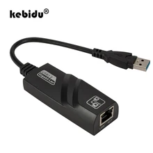 Kebidu проводной USB 3,0 к Gigabit Ethernet RJ45 LAN(10/100/1000) Мбит/с сетевой адаптер Ethernet Сетевая карта для ПК