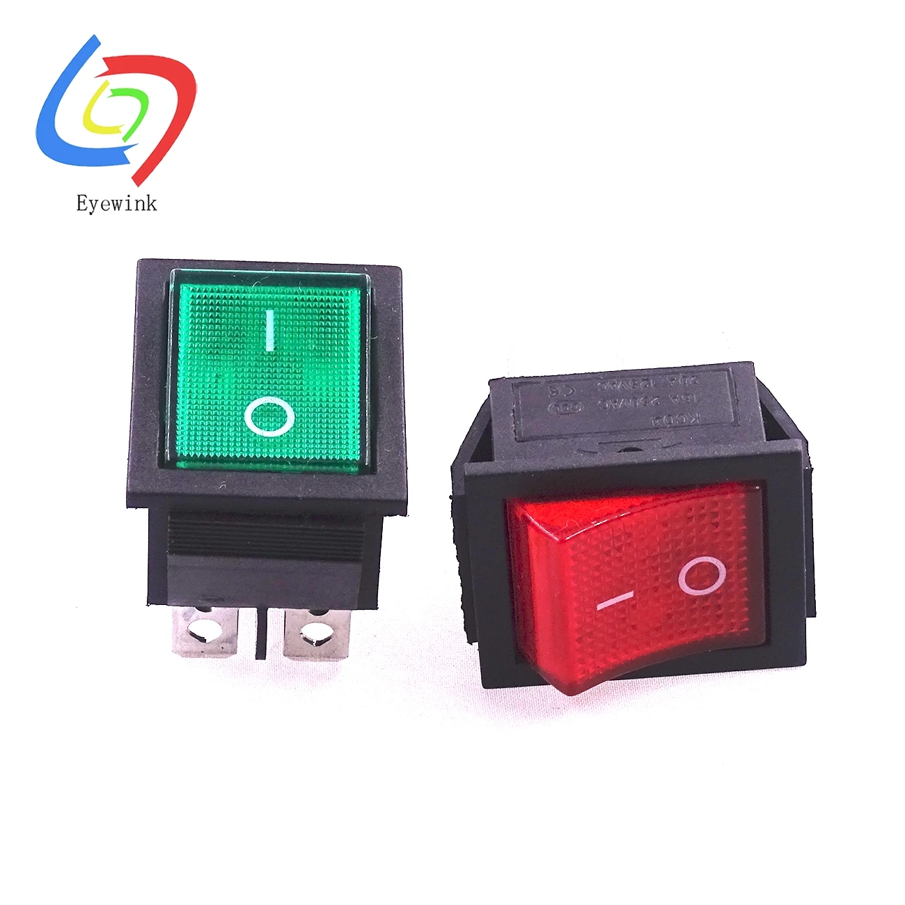 

10pcs/lot Boat form 6 feet with lamp switch KCD4 ship type 16A 250V 31x25mm with light green light