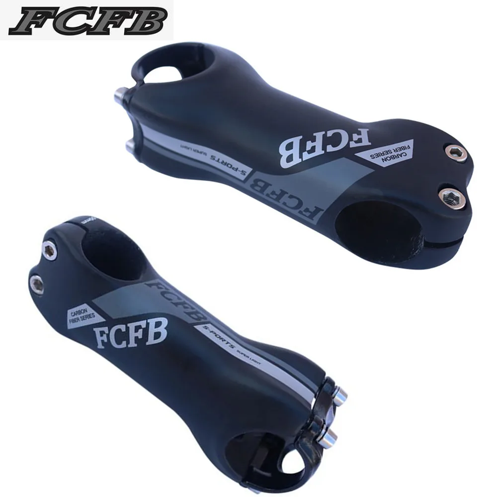 

FCFB Bicycle Stem Carbon Stem Bike Road MTB 6 or 17 Degree Carbon Cycling Stems UD slive grey 70/80/90/100/110/120/130 mm