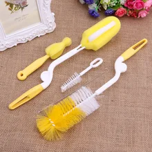Brosse pour biberon de lait pour bébé, 5 pièces, Portable, en Nylon et Tube éponge, nettoyant, couleur aléatoire