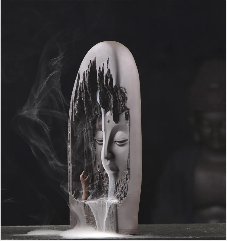 Дзен стиль Буддизм Винтаж Исин обратного потока курильница с держателем бытовой кадильница для ароматерапии креативный орнамент украшения дома