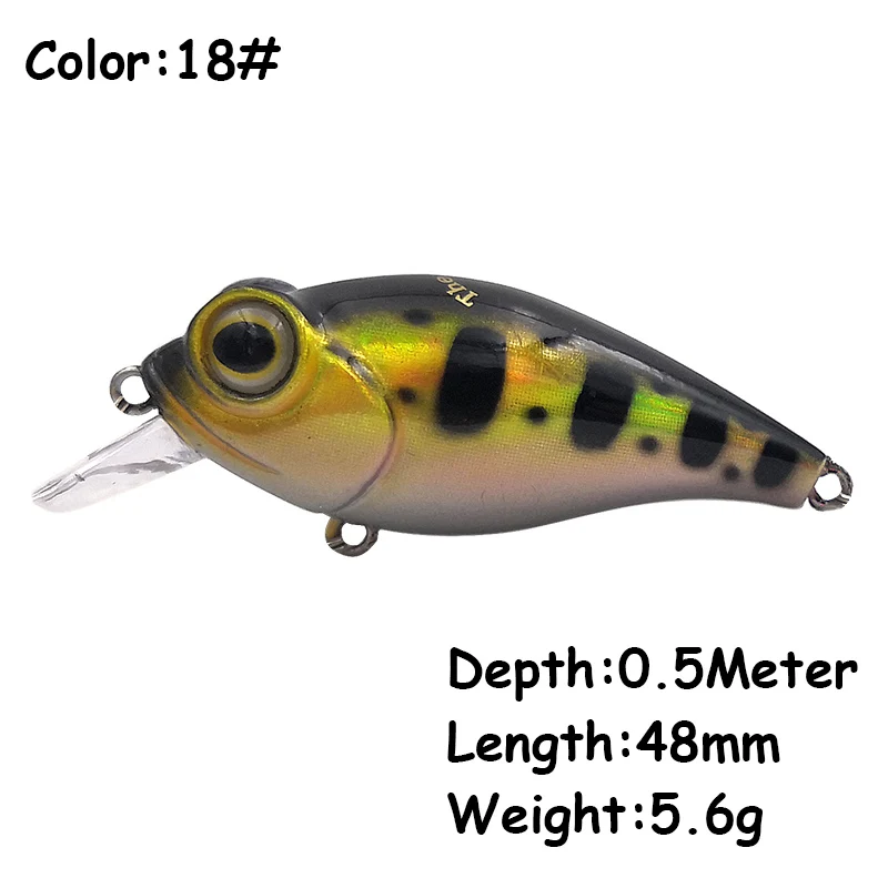 Бренд The Time, маленькие воблеры, приманки LTW45, рыболовная приманка, 48 мм/5,6 г, плавающие Искусственные воблеры, приманка для ловли окуня - Цвет: Color 18
