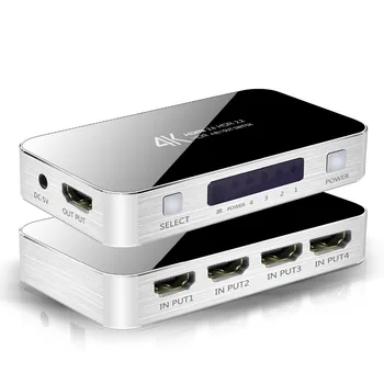 

HDMI switch 4X1 4K@60Hz HDMI Switch Switcher box for PS4 HDTV Xbox with IR remoto HDMI adaptador for HDTV