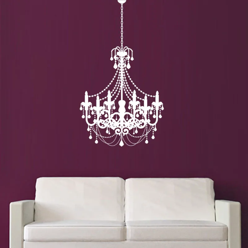 Old Fashioned Candle Chandelier Wall Sticker White Exquisite Pvc Old Fashioned Candle Chandelier Wall Sticker White Exquisite Pvc Waterproof Home Decor For Living Room In Stickers From Garden On Aliexpress