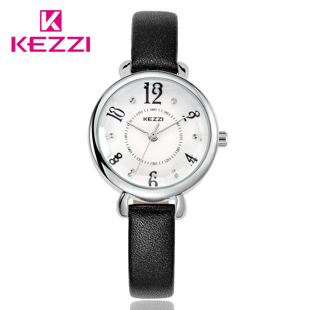 

Kezzi Brand Natural Shell Dial Watches For Women Fashion Leather Watches Reloj Mujer 2019 Luxury Quartz Watch Women Small Clock