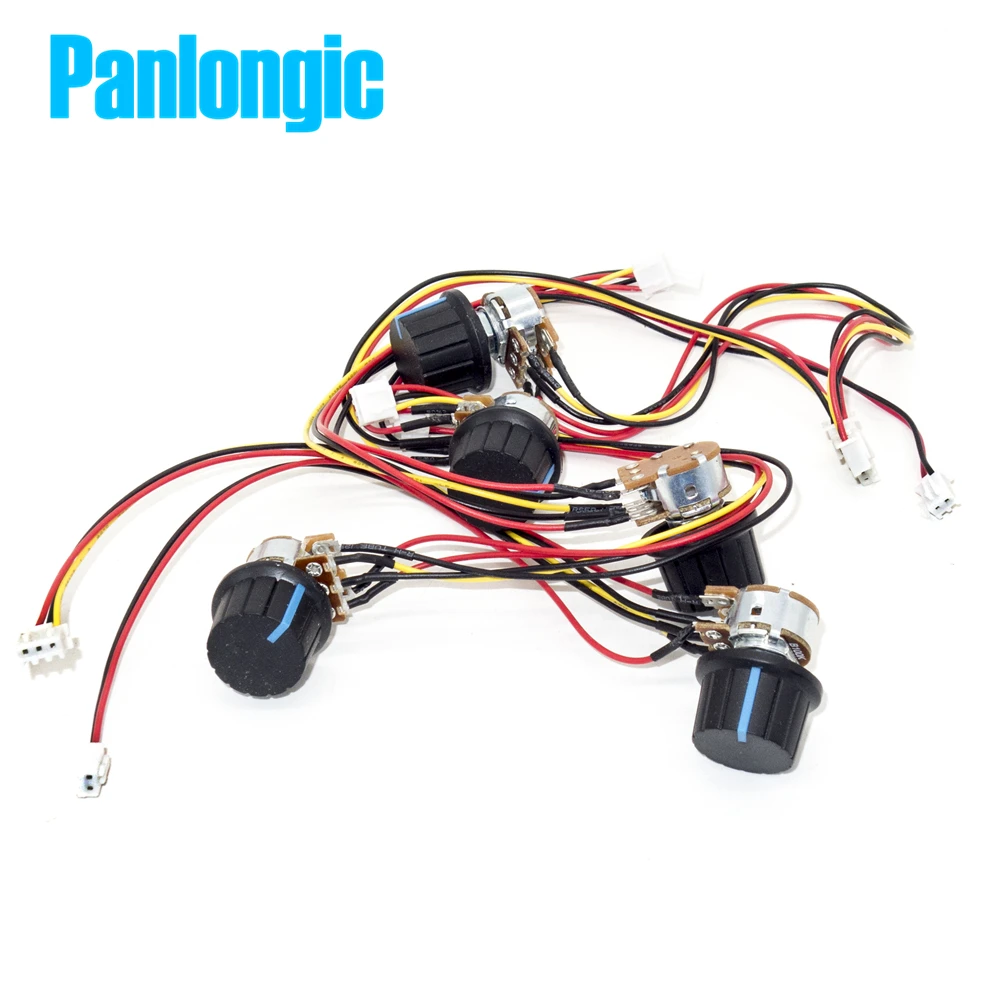 

Panlongic 5 PCS WH148 B100K OHM Linear Taper Rotary Potentiometer Speed Control Regulator Knob Function 100KB Pot Knobs Switch