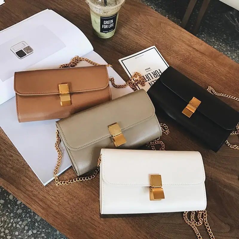 

Simple Fashion Flap Female Bag Small Square Package Quality Pu Crossbody Bag Women Shoulder Messenger Bags Handbag