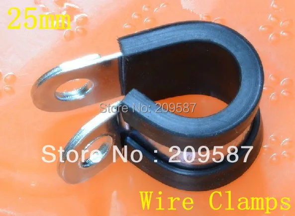

10pcs 25mm Zinc Plated Rubber Insulated Cushinoned Cable Wire Fuel Clamps Clips