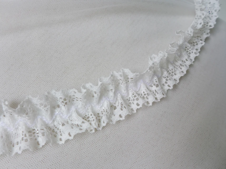 gathered lace trim for sale