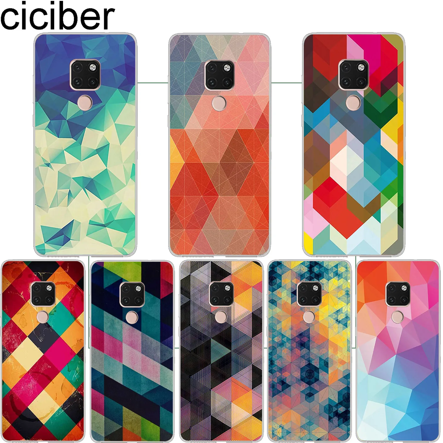 Ciciber чехол для Huawei Mate 20 Pro Lite X Coque 10 9 телефона мягкий ТПУ акварельный клетчатый Fundas