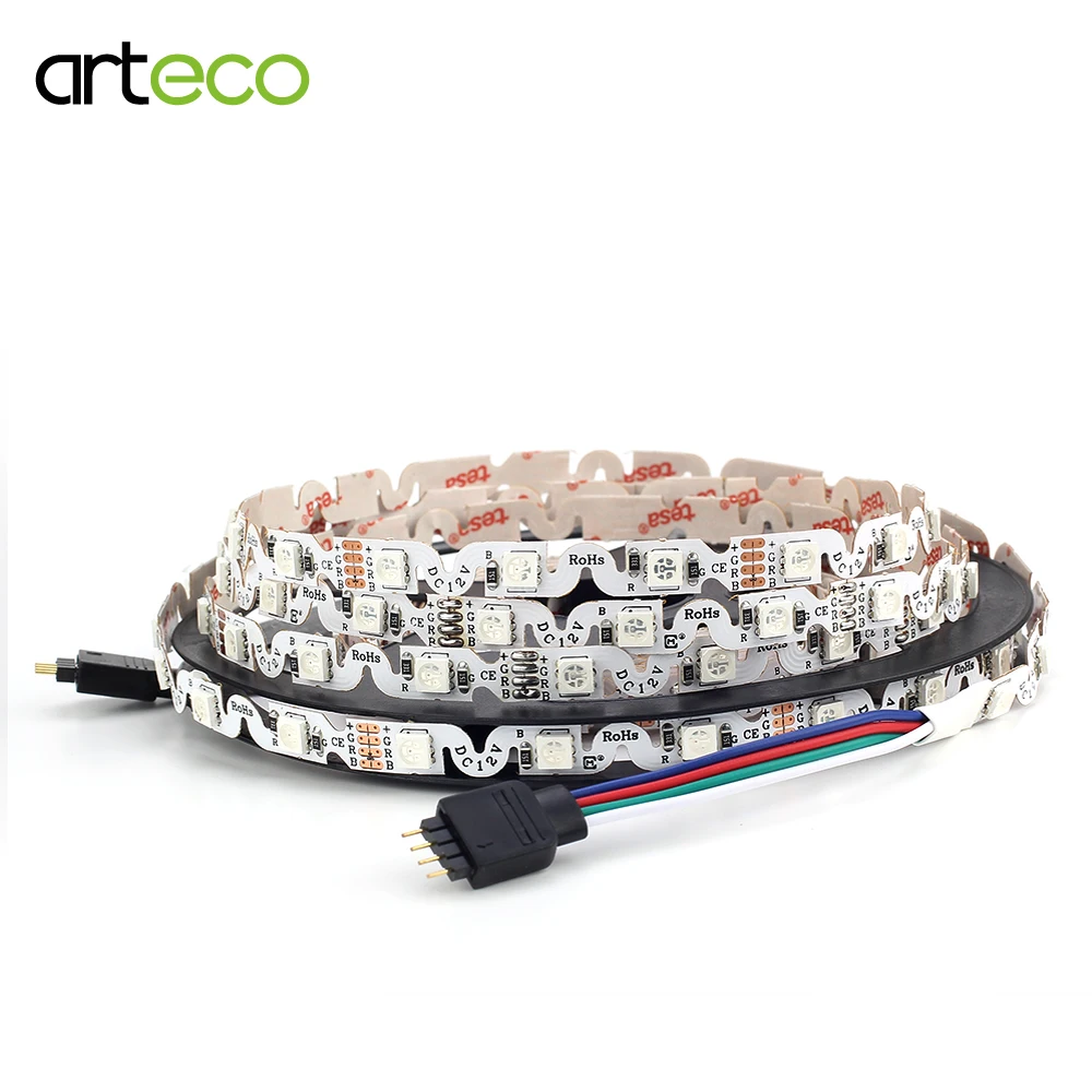 5 м DC12V S форма 5050 RGB СВЕТОДИОДНАЯ лента SMD 60LED/M свободный изгиб Гибкая полоса света