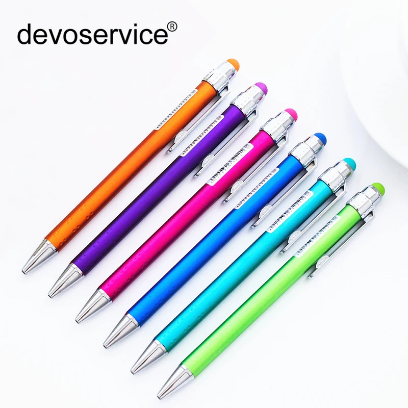 Capacitive Stylus Push Type Gel Pen Phone Screen Touch Pen Fashion Girls Pens For School Creative Stationery Office Supplies