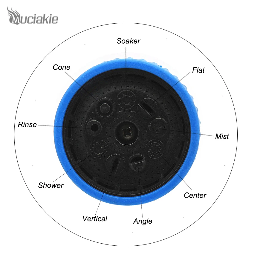 MUCIAKIE 1 шт. 9 узор Регулируемый сверхпрочный металлический нескользящий высокого давления автомойка садовый водяной пистолет