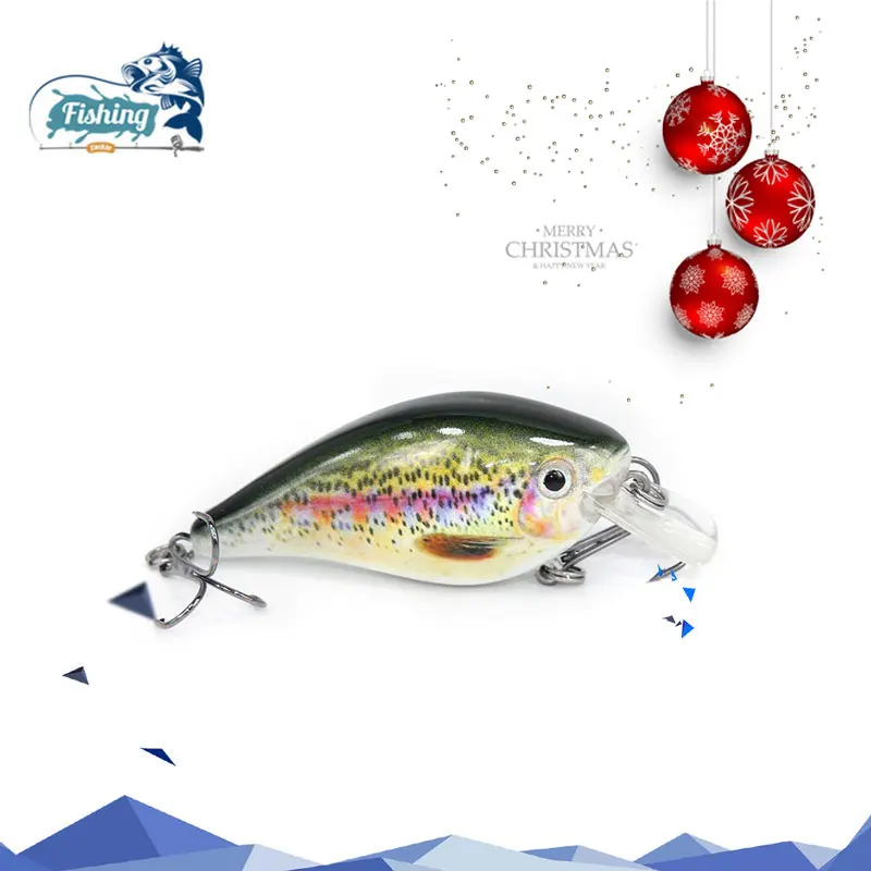 

1 PC 6 cm 12.8g Artificial Crankbait Lifelike Fishing Lure 3 colors Fishing Bait Slow Deep Sinking Hard Fish Wobbler for fish