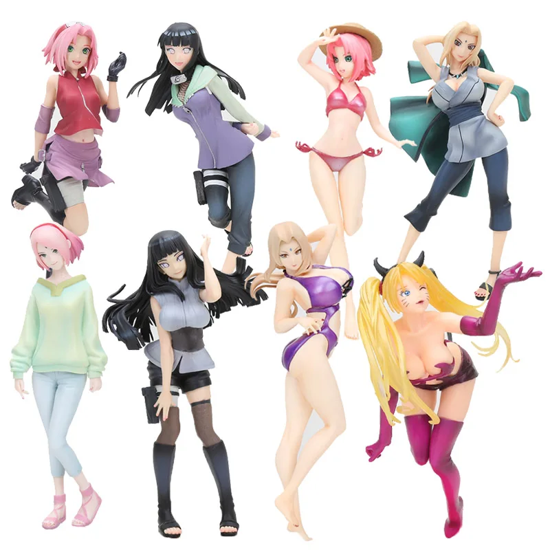 

21cm Naruto Shippuden Hinata Hyuuga Tsunade Figure Sakura 1/7 scale painted Girl Version Uzumaki Naruto figure Gifts