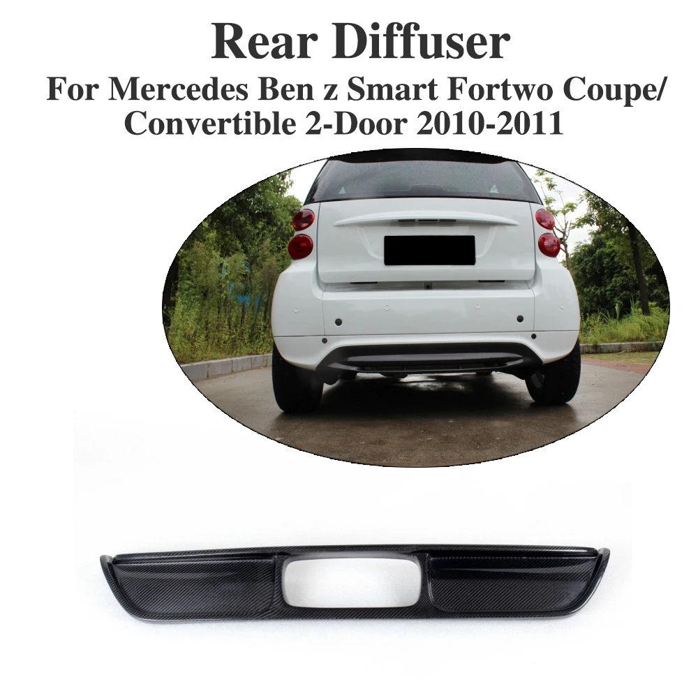 Carbon Fiber Rear Bumper Lip Diffuser Spoiler for Mercedes Benz Smart