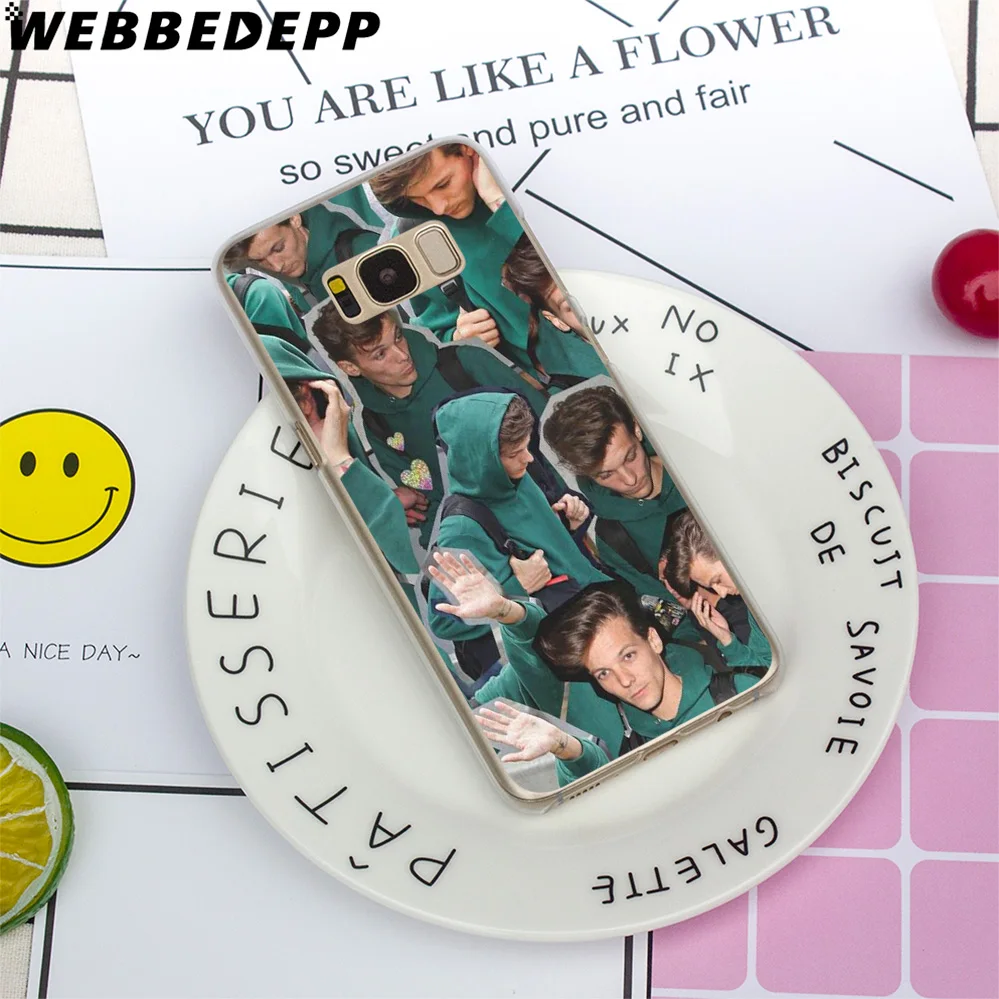 WEBBEDEPP Louis Tomlinson Hard Transparent Cover Case for Galaxy S9 S8 Plus S7 S6 Edge S5 S4 S3
