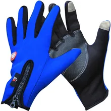 Outdoor Winter Thermal Bike Gloves Windproof Warm Full Finger Cycling,Ski,Hiking Touch Screen Glove for Men,Women