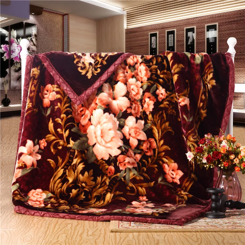 Yuncheng Textile Autumn And Winter Raschel Blanket Thicker Blanket