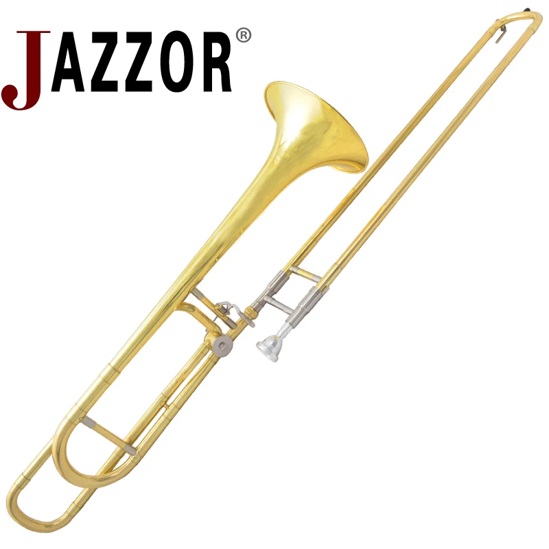 Тромбон JAZZOR JBSL 800 tenor с мундштуком чехлом перчатками золотистыми латунными