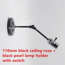 Электрическая лампочка эдисона Ретро E27 от black pearl, держатель лампы ведьма переключатель для кафельной плитки розы для настенный светильник бар столовая кофе подвесной светильник для осветительных приборов