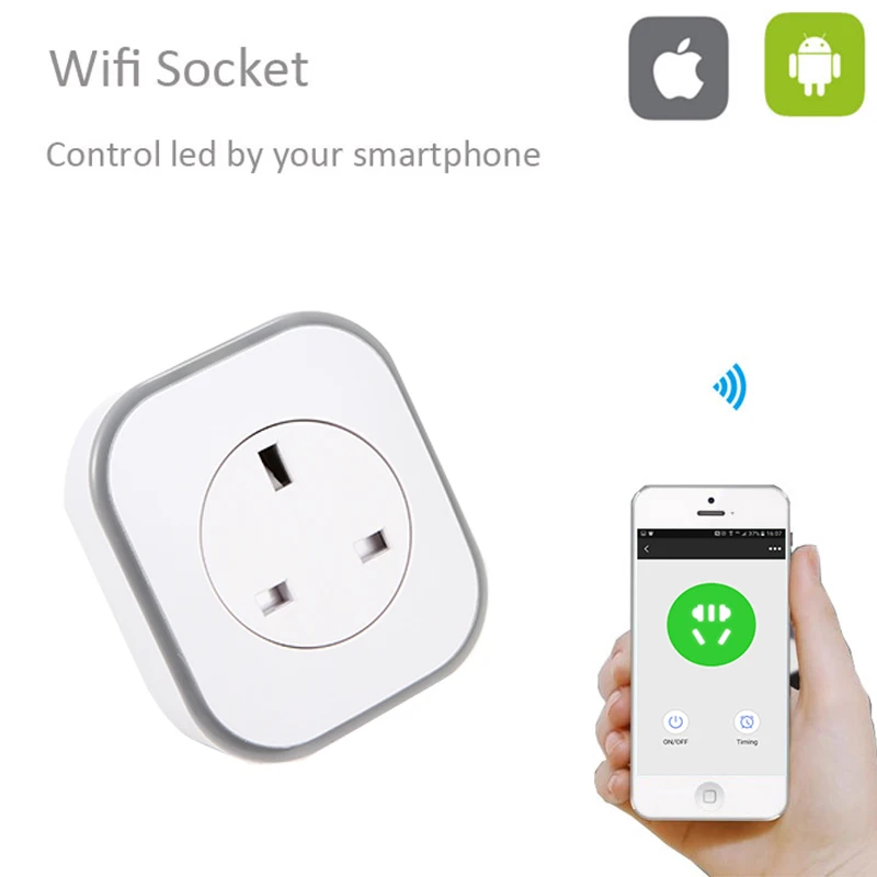 OPEU-003 10A Wifi Smart Switch Power Plug Socket EU 220V Wireless Light Outlet Timer Remote Control Support Alexa Google Home |