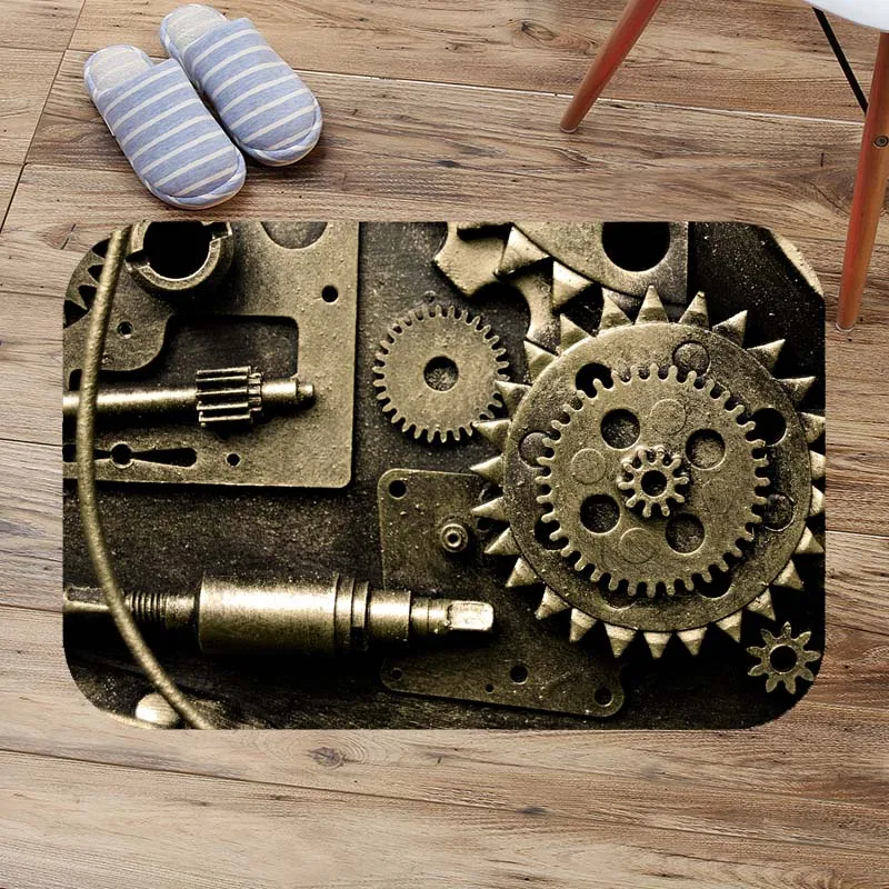 

Doormat For Entrance Door Porch bath Non-Slip Mat Outdoor Steampunk Rugs Floor Mats Room Kitchen Carpets Toilet Bath Mat