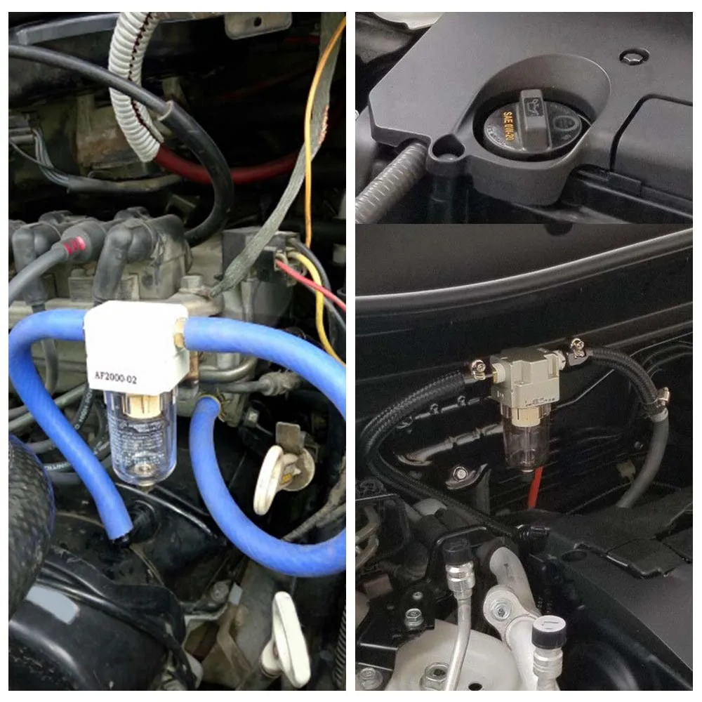 

Universal Engine Oil Separator Catch Reservoir Tank Can Filter out impurities and Gas VR-OST01 Baffled For Honda Civic Acura